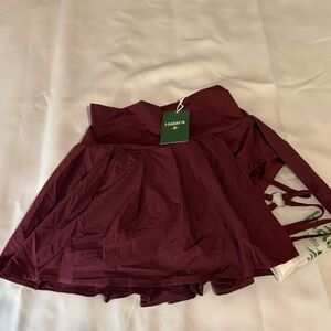 HALARA Women's Burgundy Skater Skirt
